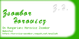 zsombor horovicz business card